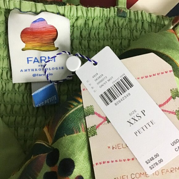 FARM RIO Antro Green Tie Front Linen Dress - Picture 13 of 14